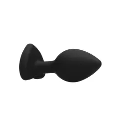 Ouch! Plug Bijou Anal Silicone Heart Noir 7 x 3.5 cm